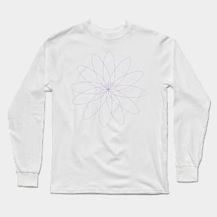 Purple Spiral Flower Long Sleeve T-Shirt